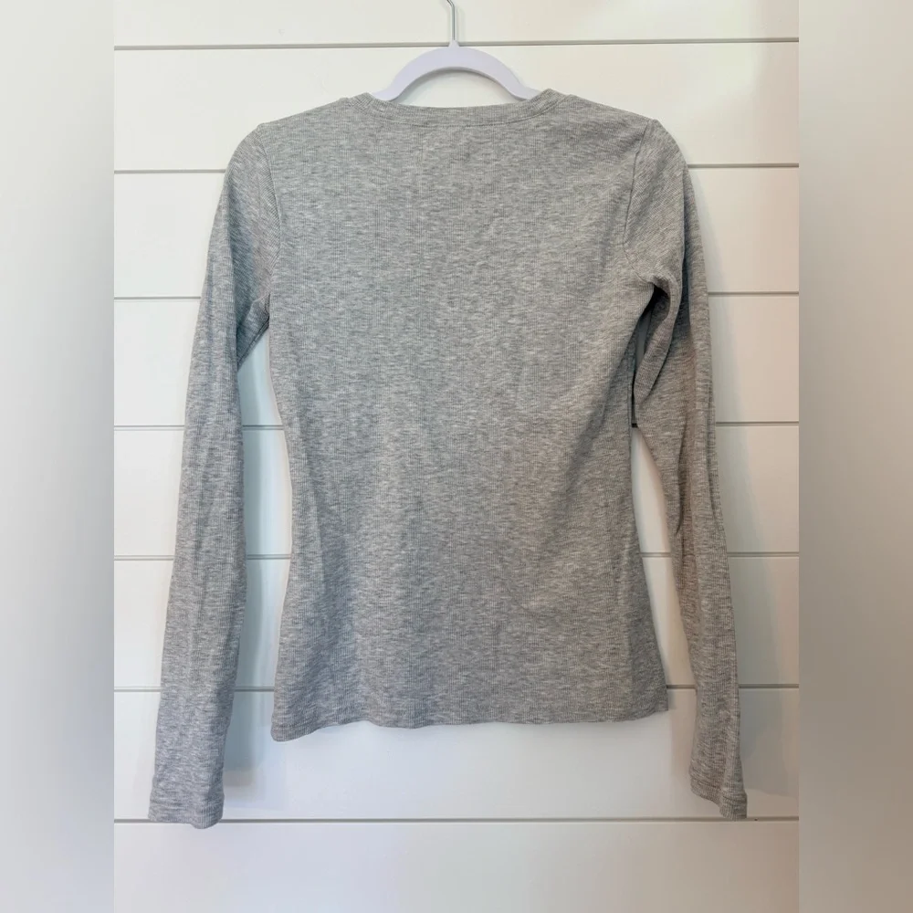 Madewell fine ribbed crew neck long sleeve tee - Picture 5 of 7